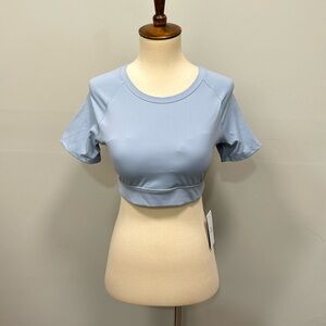 NWT Baleaf women’s workout sport crop top open back with removable padding sz S